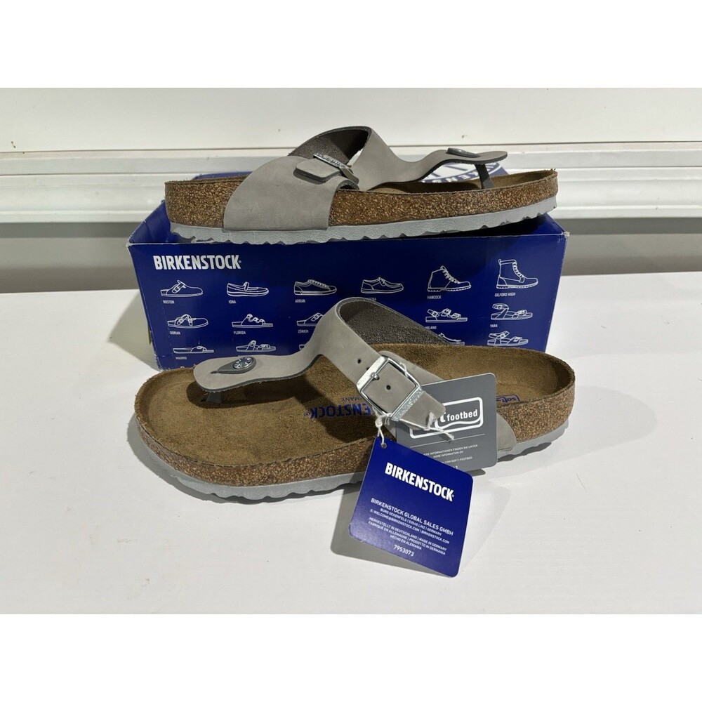 BIRKENSTOCK GIZEH  NUBUCK LEATHER DOVE GRAY 42 Eu L 11 M 9 US